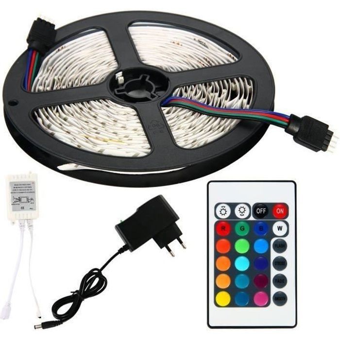 Solight WM57 - Bande LED RGB à intensité variable LED/20W/230V 5m IP65 Tuya + Télécommande | Lumiman