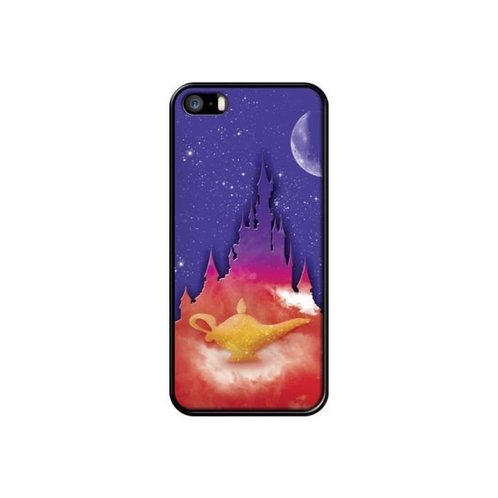 Coque Chateau Aladdin Lampe Genie Pour Iphone 5 Et 5s Enilec Contour Noir Cdiscount Telephonie