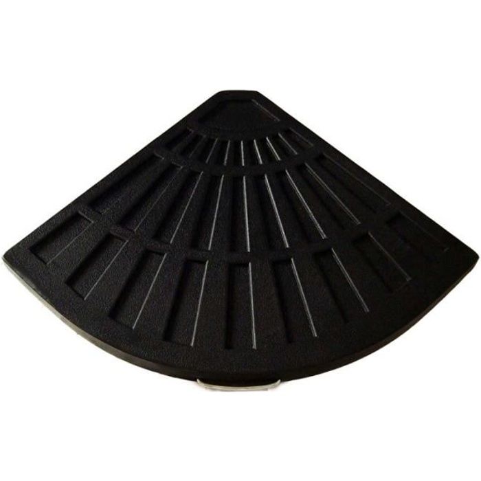 Dalle de parasol lestée - Oviala - Polyéthylène - Noir
