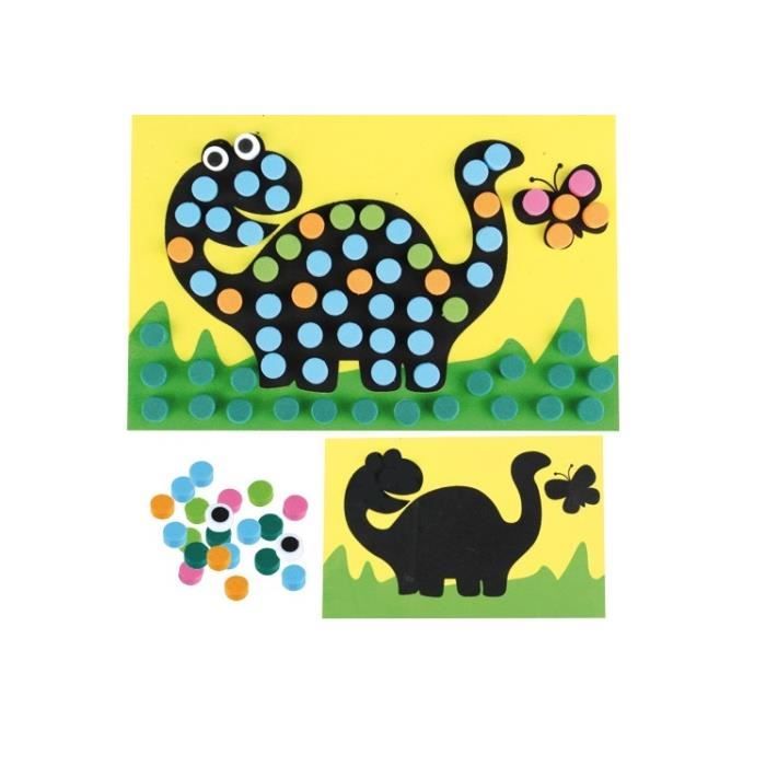 Graine Créative Kit Mosaïque Diamant – Dinosaure – Sticker à Décorer – Dès 6 Ans