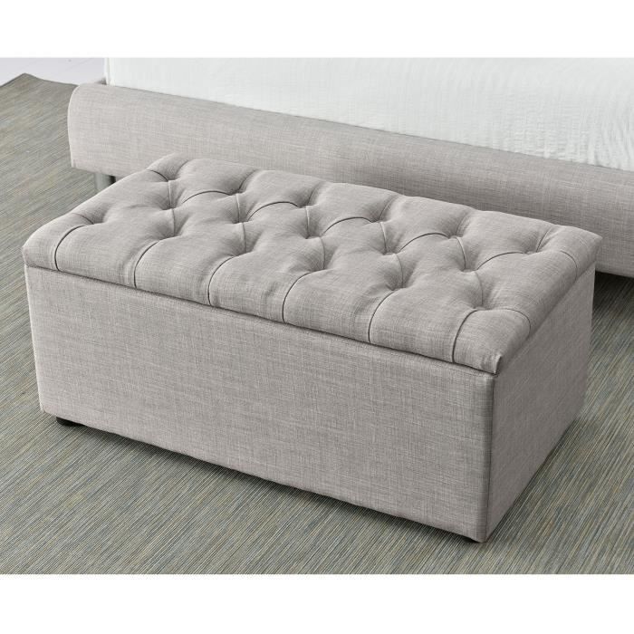 Coffre Pied De Lit Nina 88 X 48 X 39 Gris Clair Achat Vente Banquette Coffre Pied De Lit Nina 88 X Soldes Sur Cdiscount Des Le 20 Janvier Cdiscount