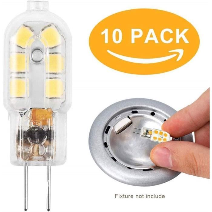 Ampoules LED G4 Capsule Ampoule LED de hotte, 10W 15W 20W Ampoules  Halogènes équivalentes, AC-DC12V, blanc froid 6000K (10 pcs) [Cla -  Cdiscount Maison