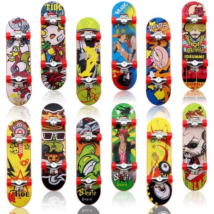 Mini Skate - Doigt - 12 Pièces - Multicolore - Durable et à la mode