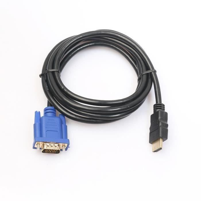 HD 1080p HDMI mâle à 15 broches VGA connecteur adaptateur câble convertisseur pour HDTV 3M-ZSB70322563B_109