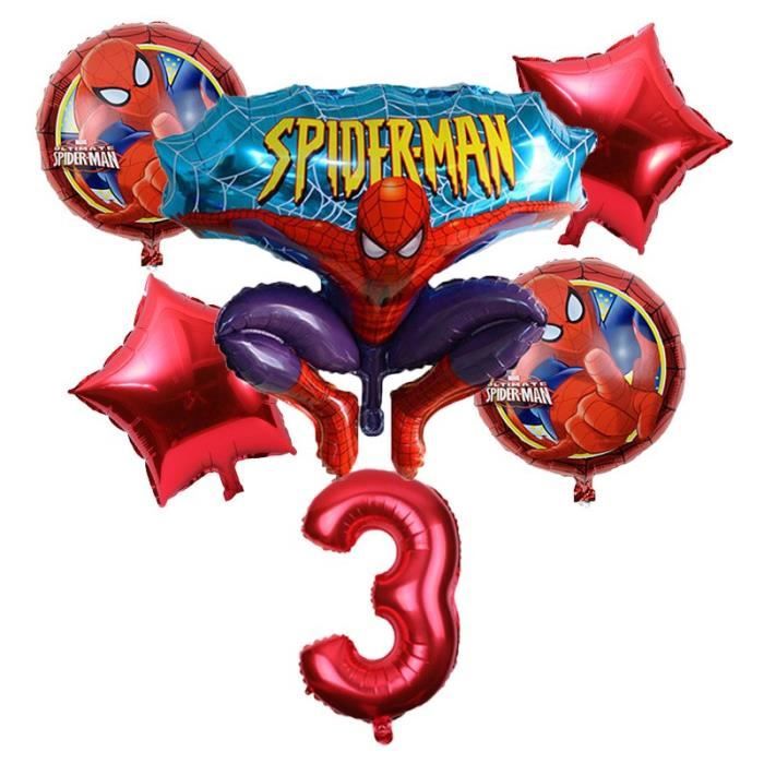 Ballon Decoratif Ballons Spider Man Gonflable Pour Fete D Anniversaire 32 Pouces Lot De 6 Ballons Modele 3 Hypdqqa Cdiscount Maison