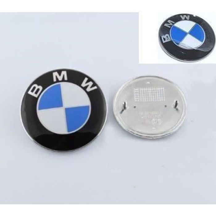 2 logos badges emblème BMW 82mm capot - 74 mm coffre