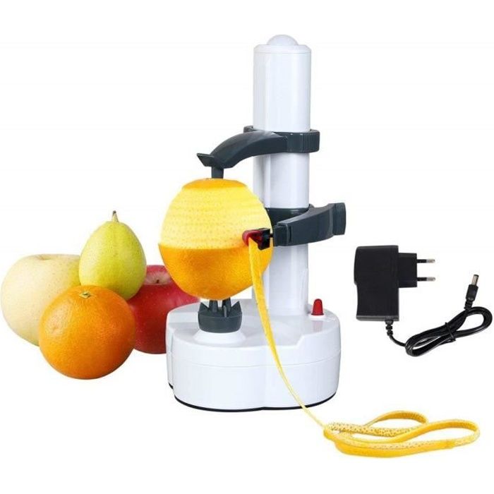 Éplucheur à Pomme Manuel Rotatif - Lame Inox - Pele, évide Et Tranche - Fixation Par Ventouses - Multifonction