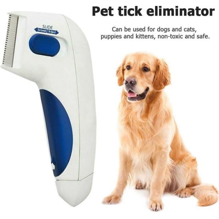 Peigne,Peigne électrique pour chien nettoyant anti puces pour animaux de compagnie peigne Anti puces pour chien peigne électronique