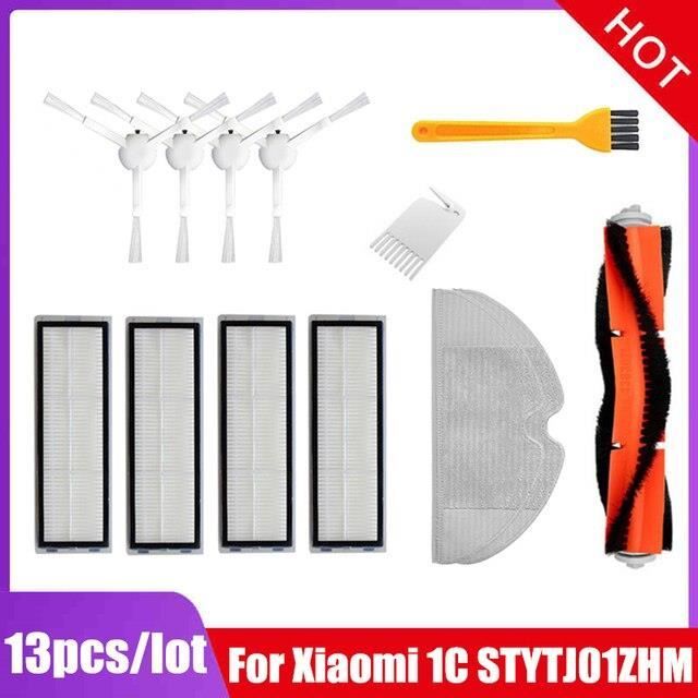 Lot Accessoires Aspirateur Xiaomi Mijia 1C - 1 Brosse Principale, 4 Brosses Latérales, 4 Filtres HEPA - Pièces De Rechange - 5