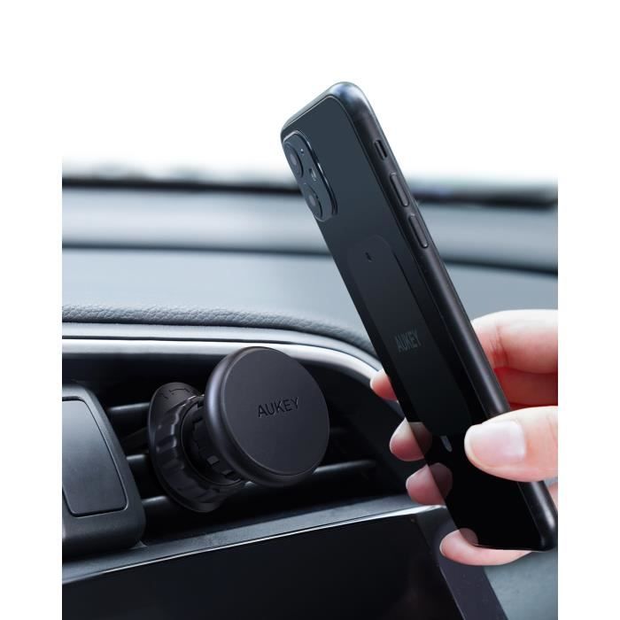 AUKEY Support Téléphone Voiture Magnétique Universel pour Smartphone pour  Grille d'aération Rotatif à 360° pour Smartphones HD-C74 - Cdiscount  Téléphonie