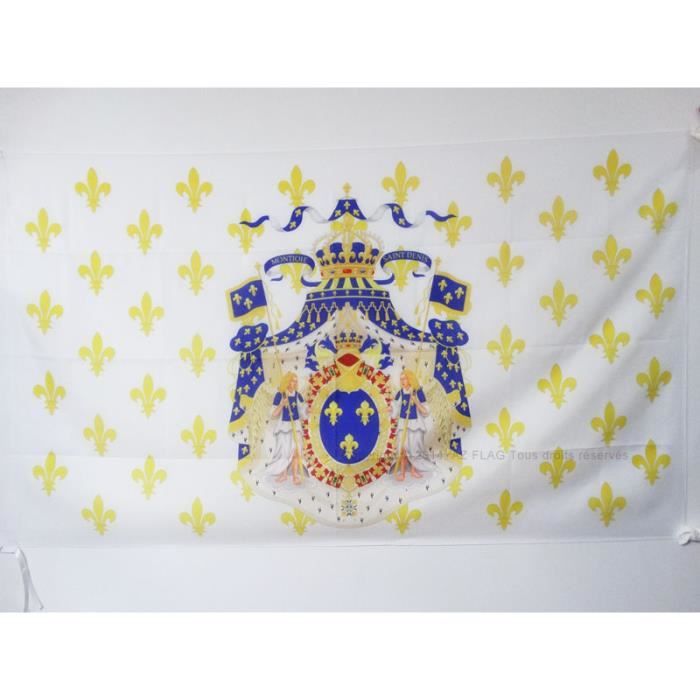 Drapeau Royaume de France Grandes Armes 90x60cm - royaliste fleur de lys  Haute qualité - Cdiscount Maison
