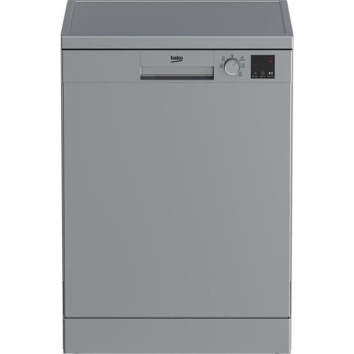 Lave-vaisselle pose libre BEKO LVV4729S - 14 couverts - L60cm - 47dB - Cuve inox -Silver