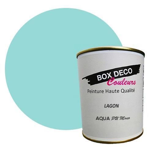 PEINTURE Teinte Bleu Lagon meuble bois intérieur à base d’acrylique aspect mat Aqua Bois - 750 ml - 9 m²