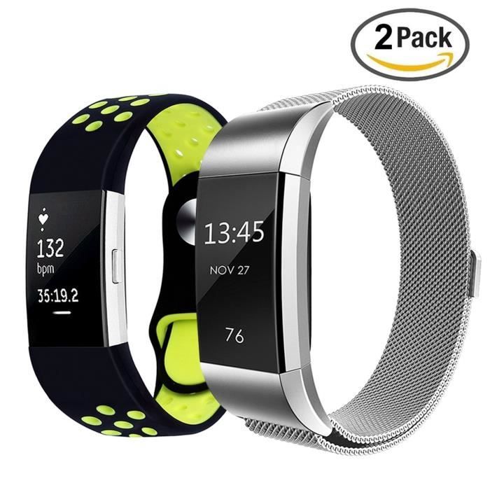 Lot De 3 Bracelets Souples En Silicone Pour Fitbit Charge 5 - Taille L, Couleur Gris Ardoise