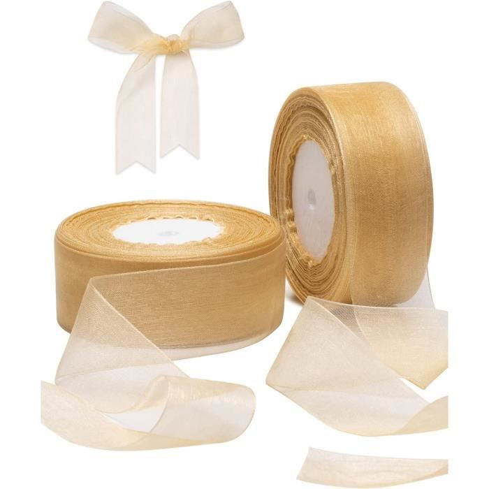 Ruban De Noël Doré Bonnet Père Noël | Longueur 9M | Made In Europe