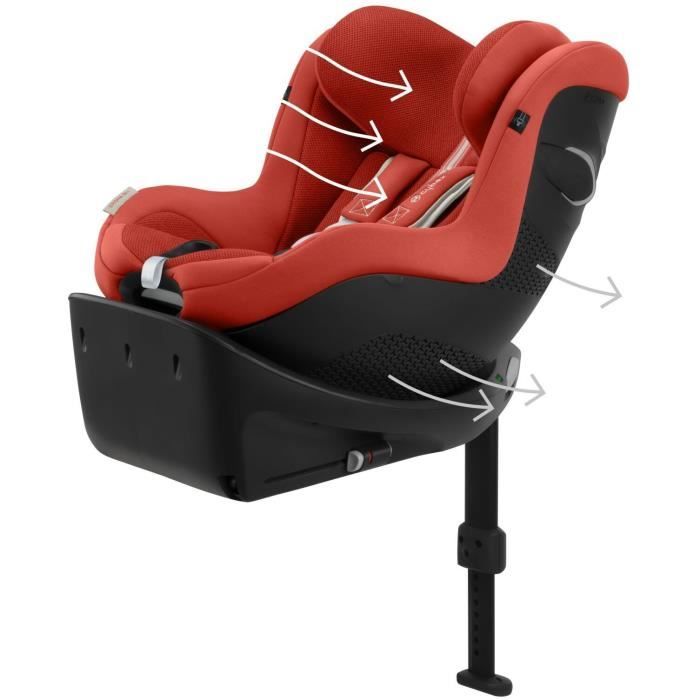Siège auto CYBEX Sirona Gi i-Size Tissu Plus - De la naissance à 4 ans - Hibiscus Red