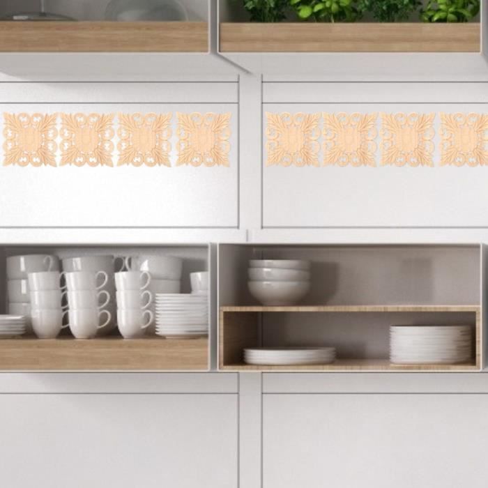 Applique Angolari In Legno Intarsiato - Decorazione Floreale Per Mobili E Porte - Foto 2