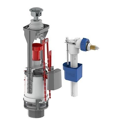 Kit mécanisme WC à alimentation latérale - ROUSSEAU - Certifié NF - Silencieux - Hauteur réglable de 320 à 410 mm
