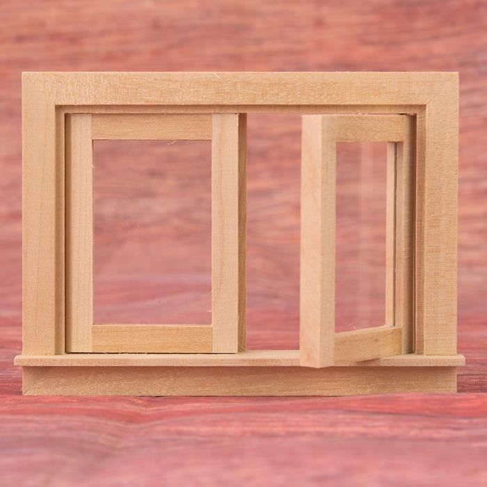 Porte Fenêtre Miniature 1:12 Maison De Poupée En Bois - Accessoire DIY Enfants