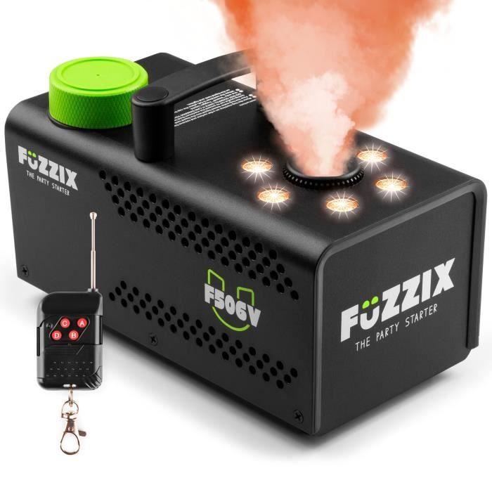 Fuzzix F506V Machine à Fumée Verticale 500 Watts RGB avec Télécommande - Facile à transporter