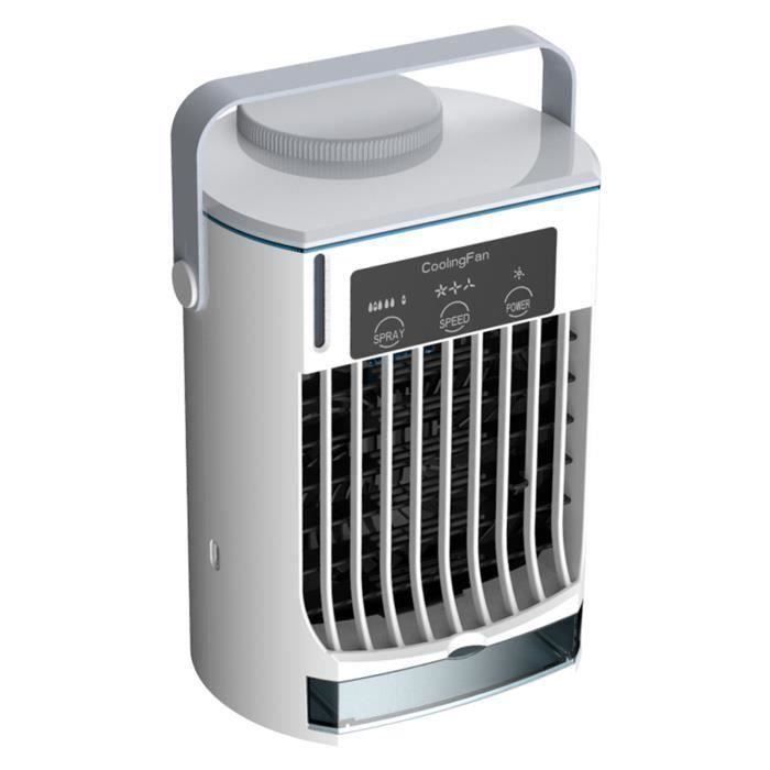 Climatiseur Portable, Mini Climatiseur Mobile Silencieux 3 En 1 Refroidisseur D'Air, 700Ml