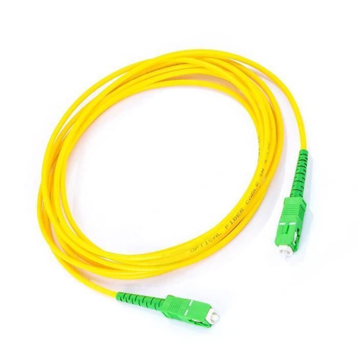 Cable fibre optique Bouygues SFR Orange 5m Blanc