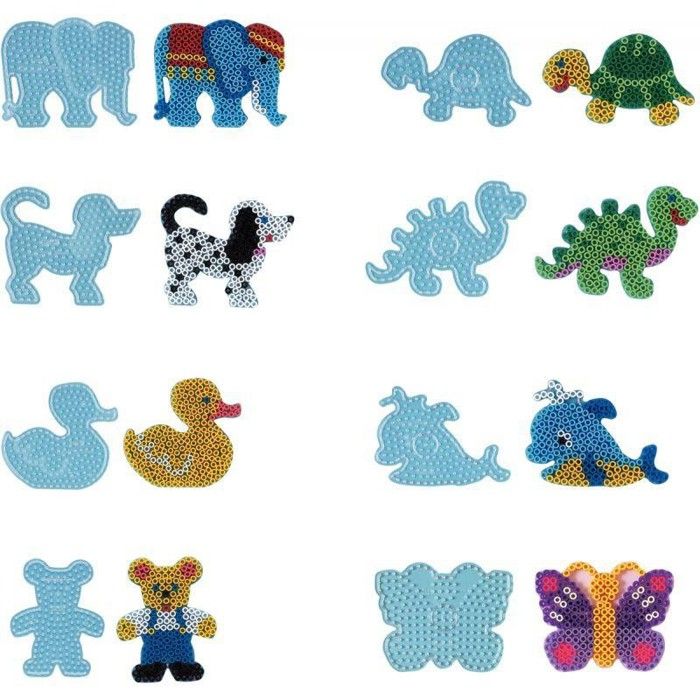 15 Plaques Perles à Repasser ZEPIQOR - Modèles Animaux Pour Créations Enfants Perles Hama Modèles Animaux