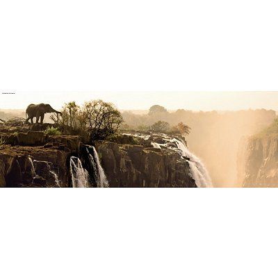puzzle mercier elephant 1000 pièces - 94,5 x 32,6 cm - paysage et nature