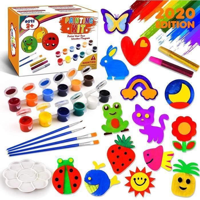 Wooden Crafts Kit for Kids, Art Painting Kit for Boys & Girls, 28pcs