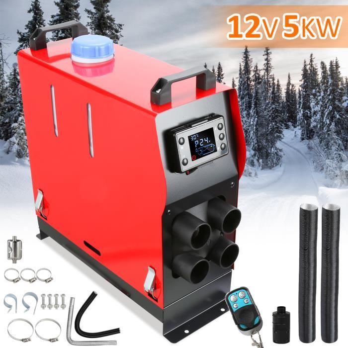Chauffage Diesel 5KW 12V Avec Réservoir 10L - Pour Camion, Camping-car, Bateau, Télécommande LCD - 5