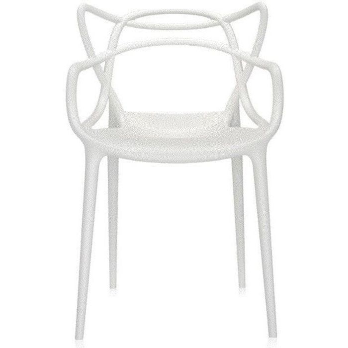 Chaise Kartell Masters Blanc Cdiscount Jardin