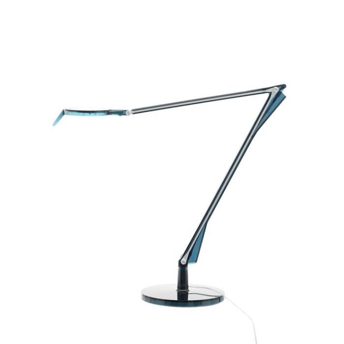 Lampe de bureau LED - KARTELL - Aledin Tec - Bleu translucide - Design contemporain - H 48-113cm