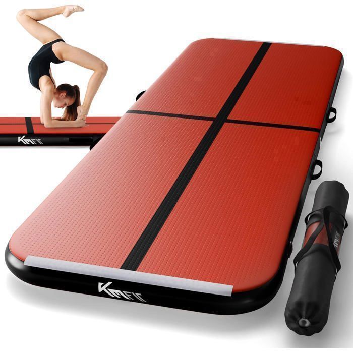 Tapis De Gymnastique Gonflable KM-Fit Airtrack – 3m X 1m X 10cm – Bleu