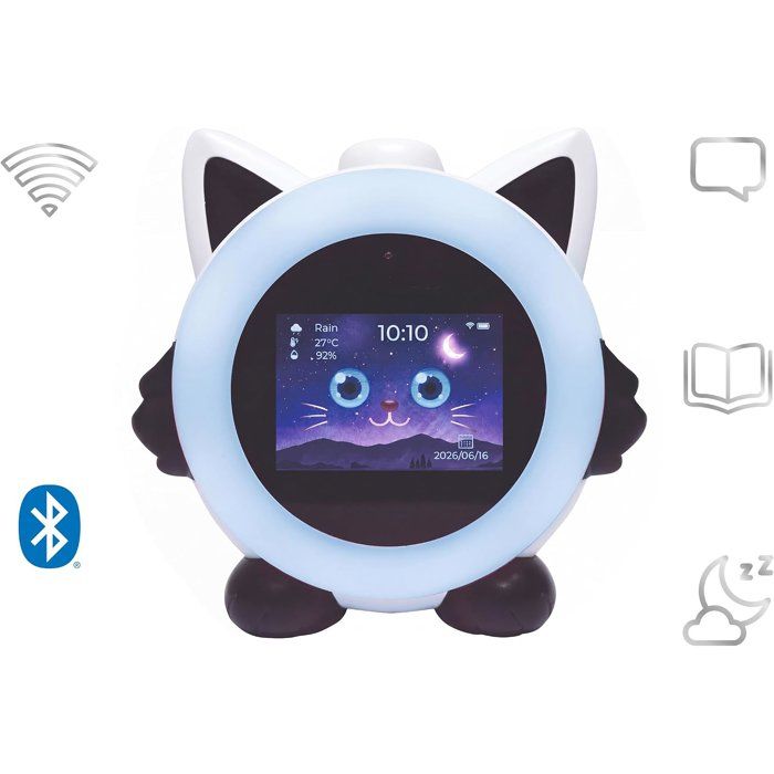 ELOTIMI® - Réveil IA - Lexibook - Assistant connecté avec lIA Conversationnelle - Lumineux - Interactif pour les enfant