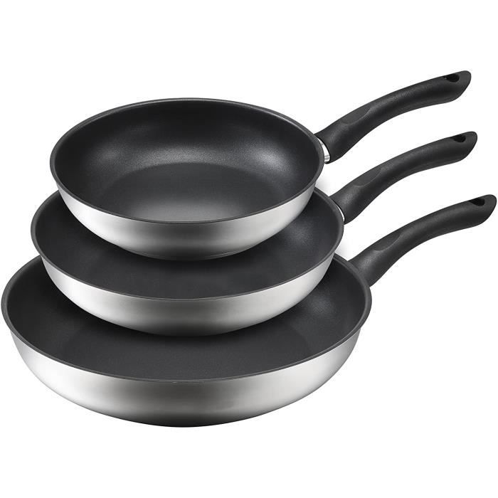 Batterie De Cuisine 12 Pièces Royal Swiss - Acier Inoxydable Triple Couche, Revêtement Antiadhésif Nid D'abeille, Compatible Tous Feux Dont Induction
