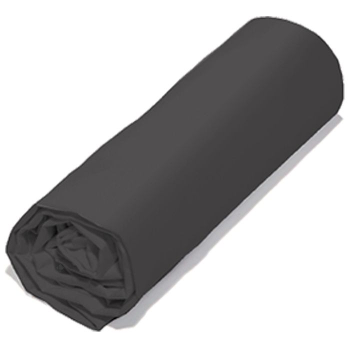 Drap housse 90x190 cm polyester microfibre LAGO noir magnet bonnet 23 cm Drap housse 90x190 cm polyester microfibre LAGO noir magnet bonnet 23 cm