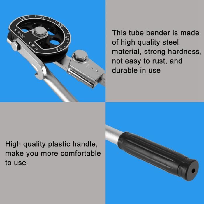 Cintreuse De Conduites De Frein - Pour Tuyaux De 4,75 Mm Et 5 Mm - Outil Précis à Double Courbure, Acier Robuste - Atelier Et Bricolage