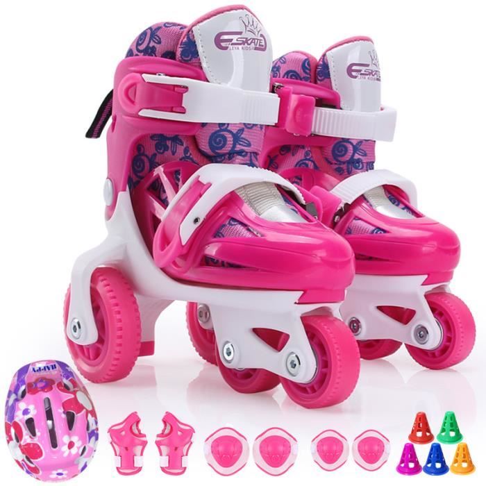 YUDOXN Roller Enfant Filles et Garçons. Roller Quad Enfant avec 8