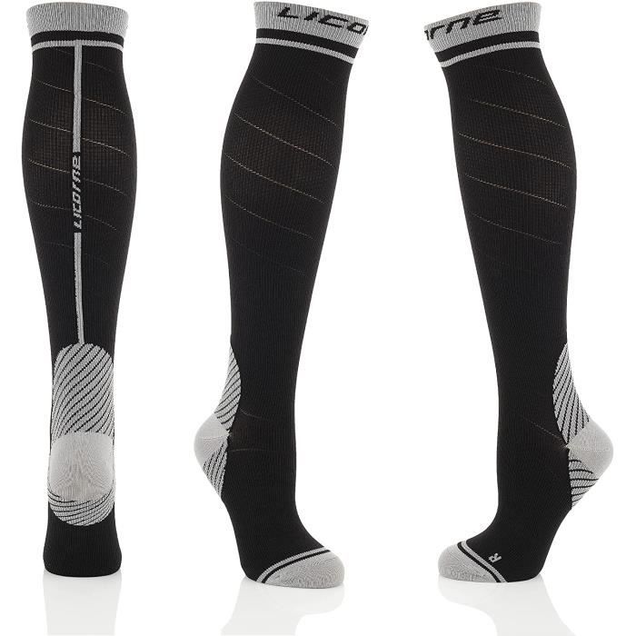 Chaussettes De Compression Homme/femme – Nylon, Soulagement Musculaire, Pour Sport, Voyage, Travail Debout