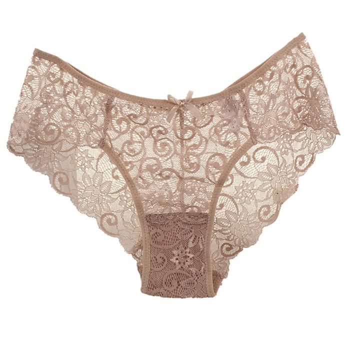 Lot De 6 Culottes Bikini Dentelle Sexy – Confort Respirant Multicolore S-4XL