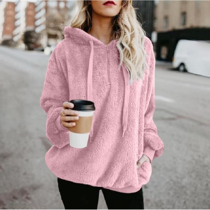 Sweat à Capuche Femme Coloré et Décontracté main image 0
