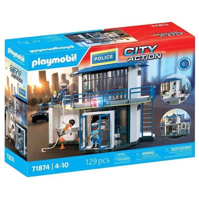 Playmobil 71874 Poste de police avec salle de recherches Les policiers