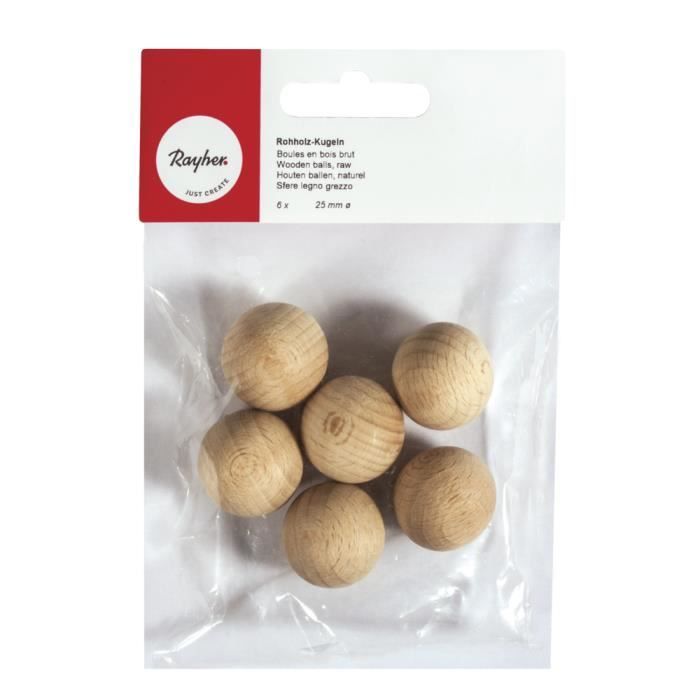 Sewroro Lot de 20 boules en bois massif non peintes pour loisirs créatifs, décorations de fête, accessoires photo et jouets pour enfants 2,5 cm Sewroro Lot de 20 boules en bois massif non peintes pour loisirs créatifs, décorations de fête, accessoires photo et jouets pour enfants 2,5 cm