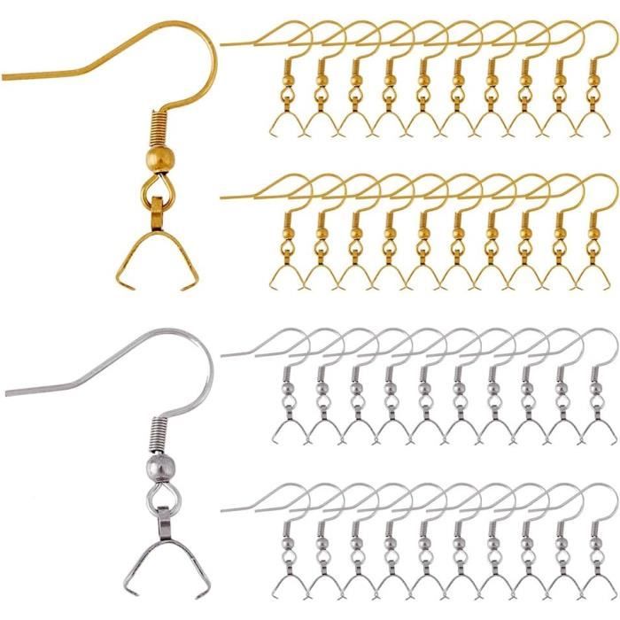 150 Pcs 316 Crochets D'Oreilles Chirurgicaux Acier Inoxydable Avec Boucles Ve