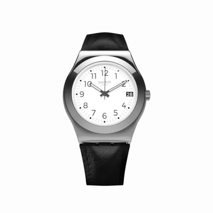 SWATCH LICORICE FEMME 33MM BRACELET CUIR NOIR QUARTZ ANALOGIQUE MONTRE  YLS453 - Achat / Vente bracelet - gourmette SWATCH LICORICE FEMME 33MM Femme  Adulte Cuir Noir - Cd