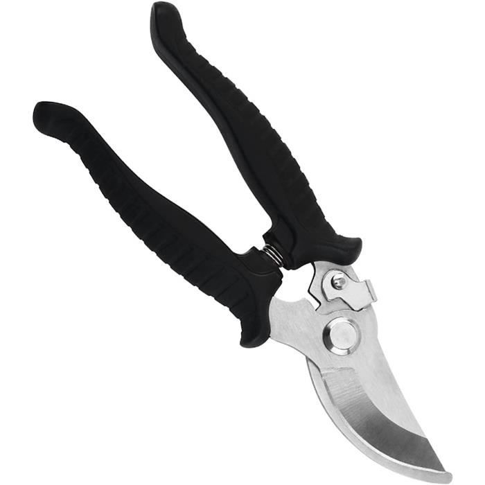 Sécateur De Jardin Housolution - Lames Acier Carbone, Capacité De Coupe 26 Mm - Noir Et Rouge