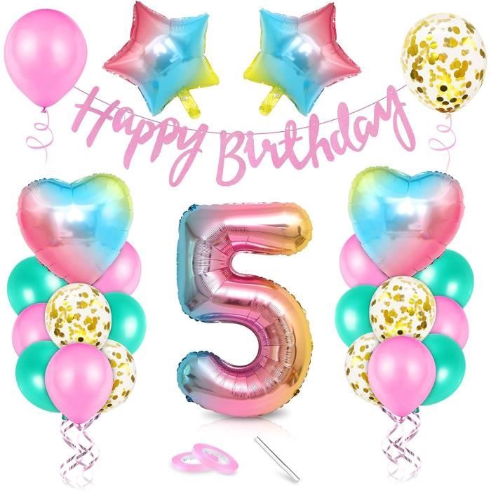 71Pcs Princesse 4 Ans Ballon Anniversaire, 4 Ans Princesse Ballon Anniversaire, Toile De Fond Anniversaire Princesse, 4 Ansde - Maison