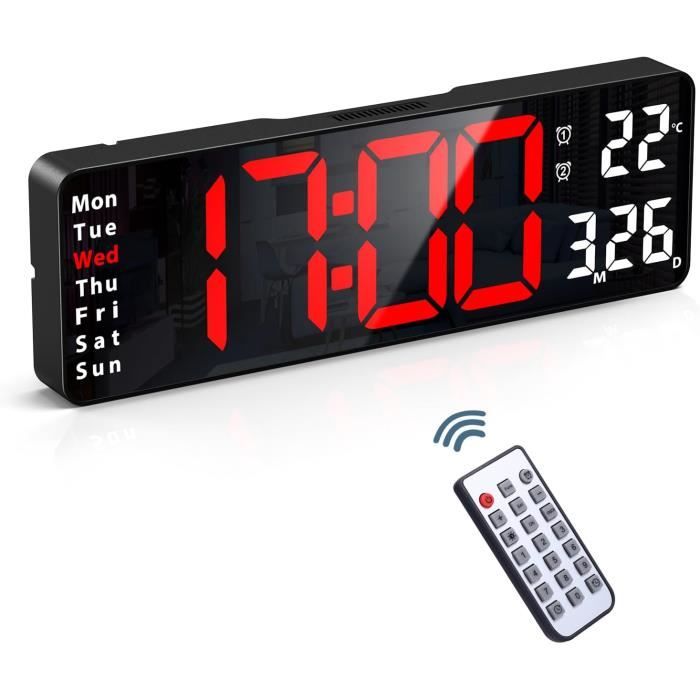 Horloge numérique industrielle programmable avec alarme et minuterie