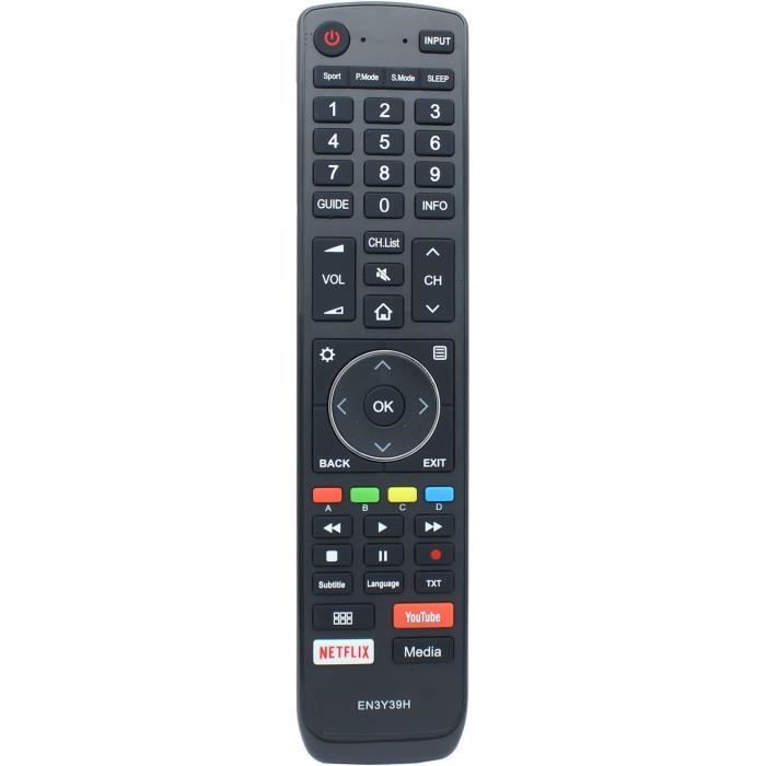 Télécommande De Rechange Pour TV Hisense - Modèles EN2V30H, EN2T30H, Compatible EN2W30H (piles Non Incluses)