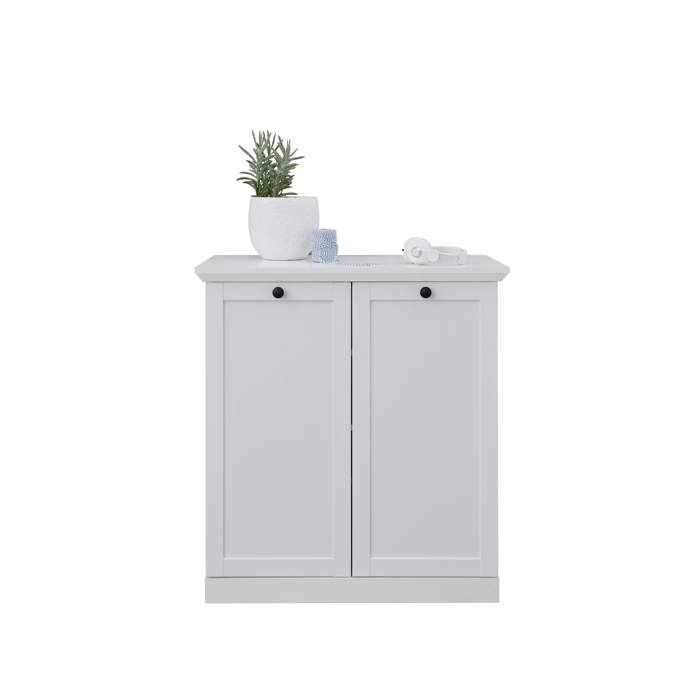 BRANDSTONE BAXTER - Meuble chambre. Commode mélaminé blanc. L - H - P : 81 88 41 cm. BRANDSTONE BAXTER - Meuble chambre. Commode mélaminé blanc. L - H - P : 81 88 41 cm.